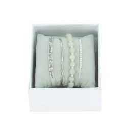 Les Interchangeables Coffret A54389 - Strass Box Jonc Fil Gris Femme | Femme Bracelet