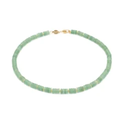 Sloya Collier Blima en pierres Aventurine | Femme Collier Et Pendentif
