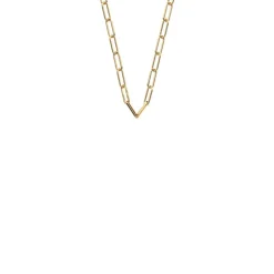 Les Georgettes Collier Chaine Réctange Doré | Femme Collier Et Pendentif