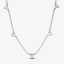 Pandora Collier Cœurs Trios de Pierres | Femme Collier Et Pendentif