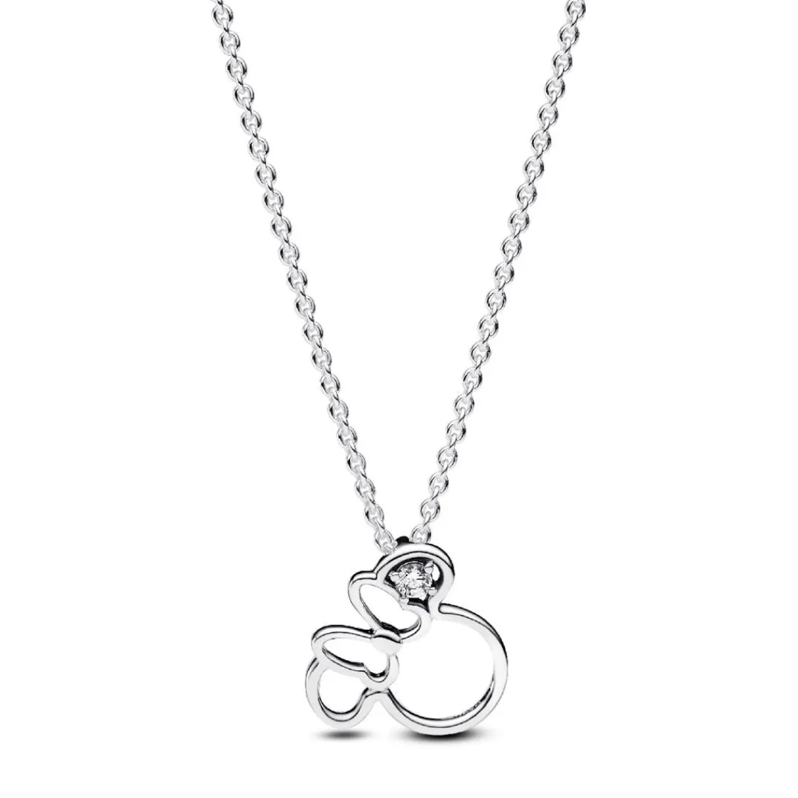Pandora Collier Disney Silhouette de Minnie | Femme Collier Et Pendentif