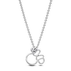 Pandora Collier Disney Silhouette de Minnie | Femme Collier Et Pendentif