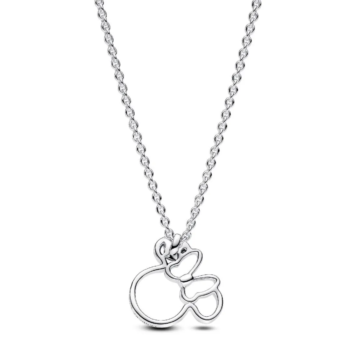 Pandora Collier Disney Silhouette de Minnie | Femme Collier Et Pendentif