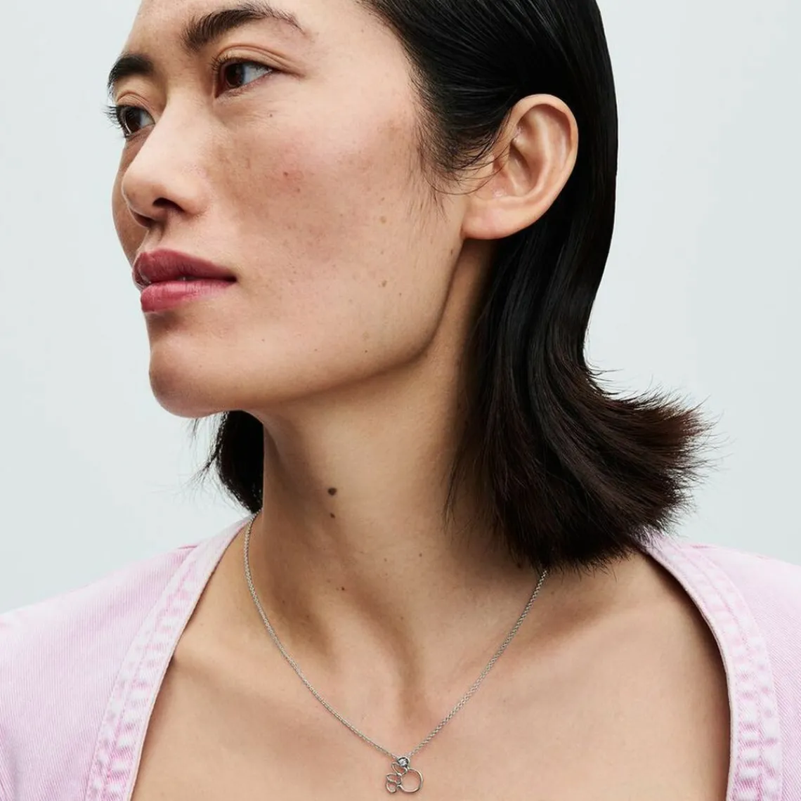 Pandora Collier Disney Silhouette de Minnie | Femme Collier Et Pendentif