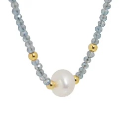 Edforce Collier et pendentif Femme 534-0120-N - Perle Argentée | Femme Collier Et Pendentif