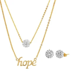 Edforce Collier et pendentif Femme 165-0155-S - Acier Doré | Femme Collier Et Pendentif