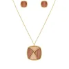 Edforce Collier et pendentif Femme 93-0916-S - Acier Doré | Femme Collier Et Pendentif