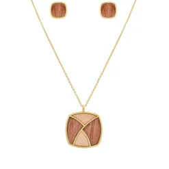 Edforce Collier et pendentif Femme 93-0916-S - Acier Doré | Femme Collier Et Pendentif