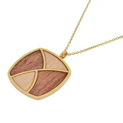 Edforce Collier et pendentif Femme 93-0916-S - Acier Doré | Femme Collier Et Pendentif