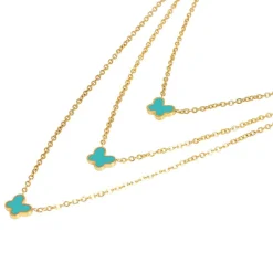Edforce Collier et pendentif Femme 226-0045-S - Acier Doré | Femme Collier Et Pendentif