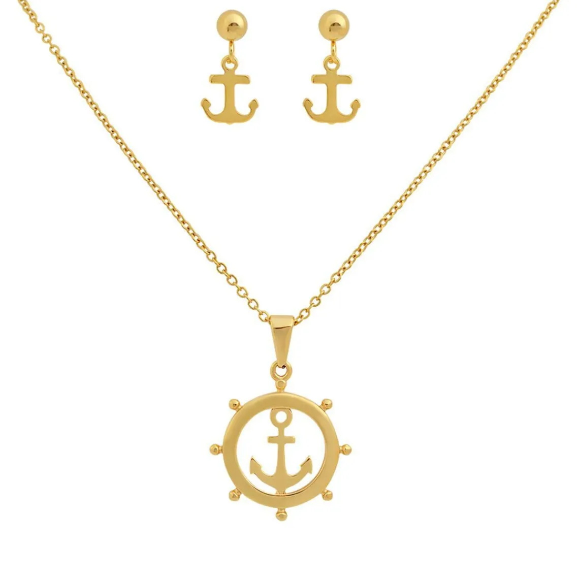 Edforce Collier et pendentif Femme 90-0396-S - Acier Doré | Femme Collier Et Pendentif
