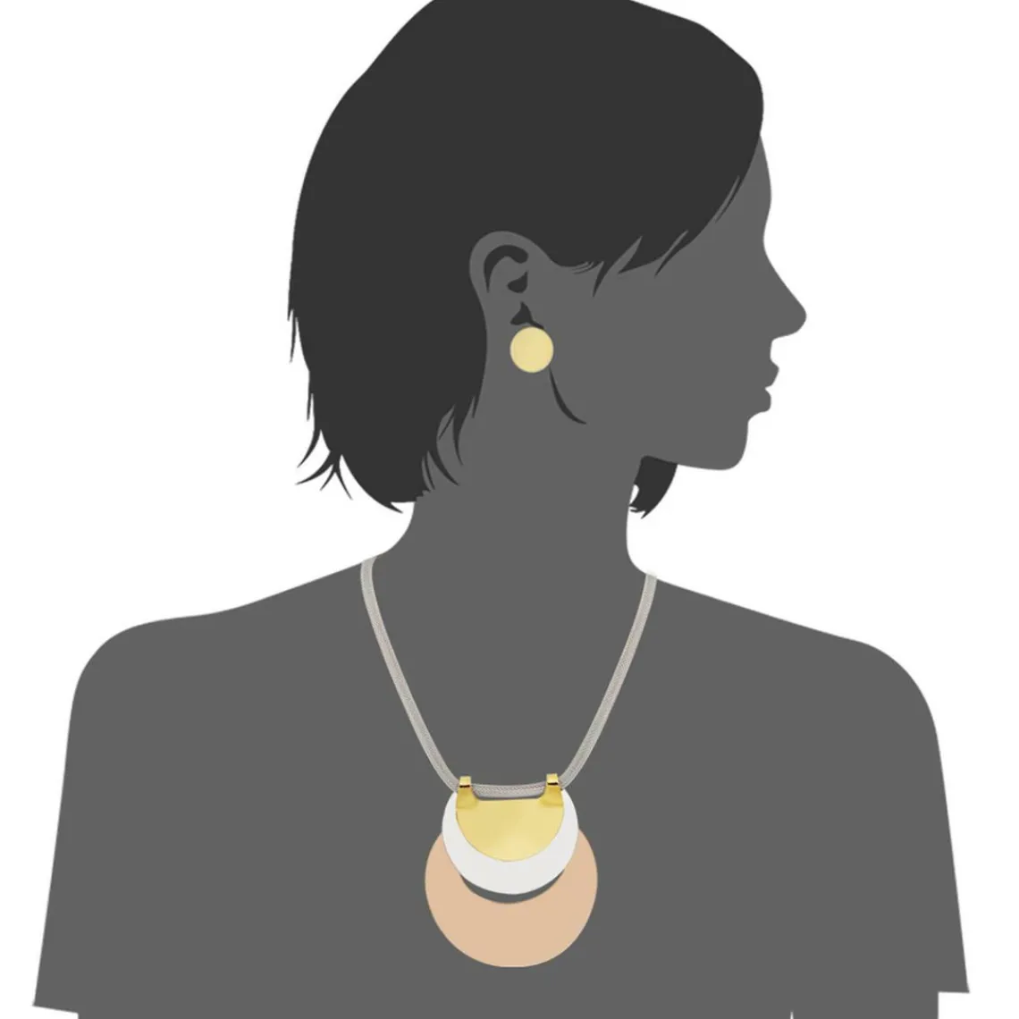 Edforce Collier et pendentif Femme 93-0831-S - Acier argenté | Femme Collier Et Pendentif