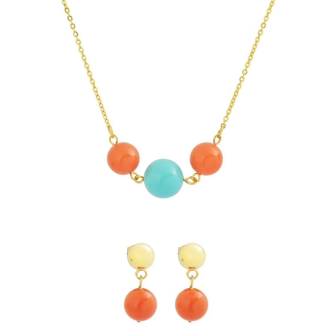 Edforce Collier et pendentif Femme 341-0073-S - Acier Doré | Femme Collier Et Pendentif