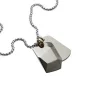 Diesel Bijoux Collier et pendentif Homme Diesel DX1143040 - 2 Plaques Acier Chromé | Homme Colliers Et Pendentifs
