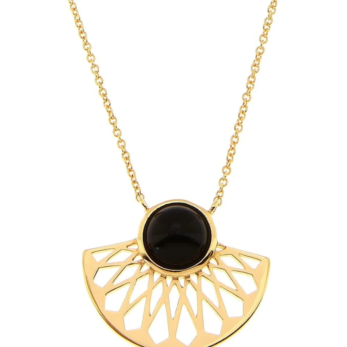 Kosma Paris Collier et pendentif Kosma Mia BNS08175-ONXBK - Métal Doré Jaune & Onyx Noir Femme | Femme Collier Et Pendentif