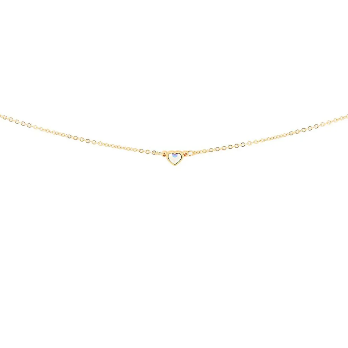 Les Interchangeables Collier et pendentif A59213 - Coeur Doré Femme | Femme Collier Et Pendentif