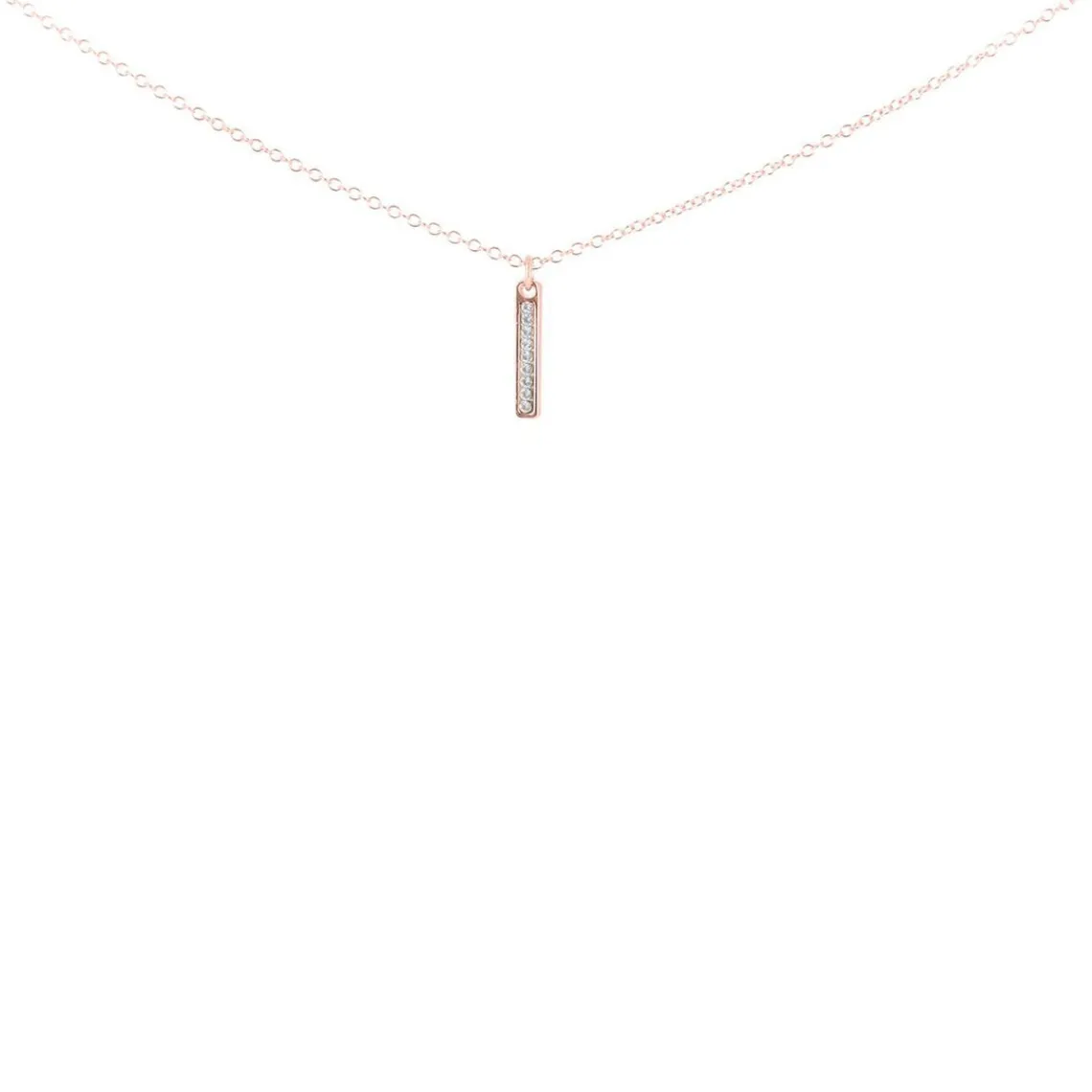 Les Interchangeables Collier et pendentif A54272 - Barette Strassée PM Or Rose Cristal Femme | Femme Collier Et Pendentif