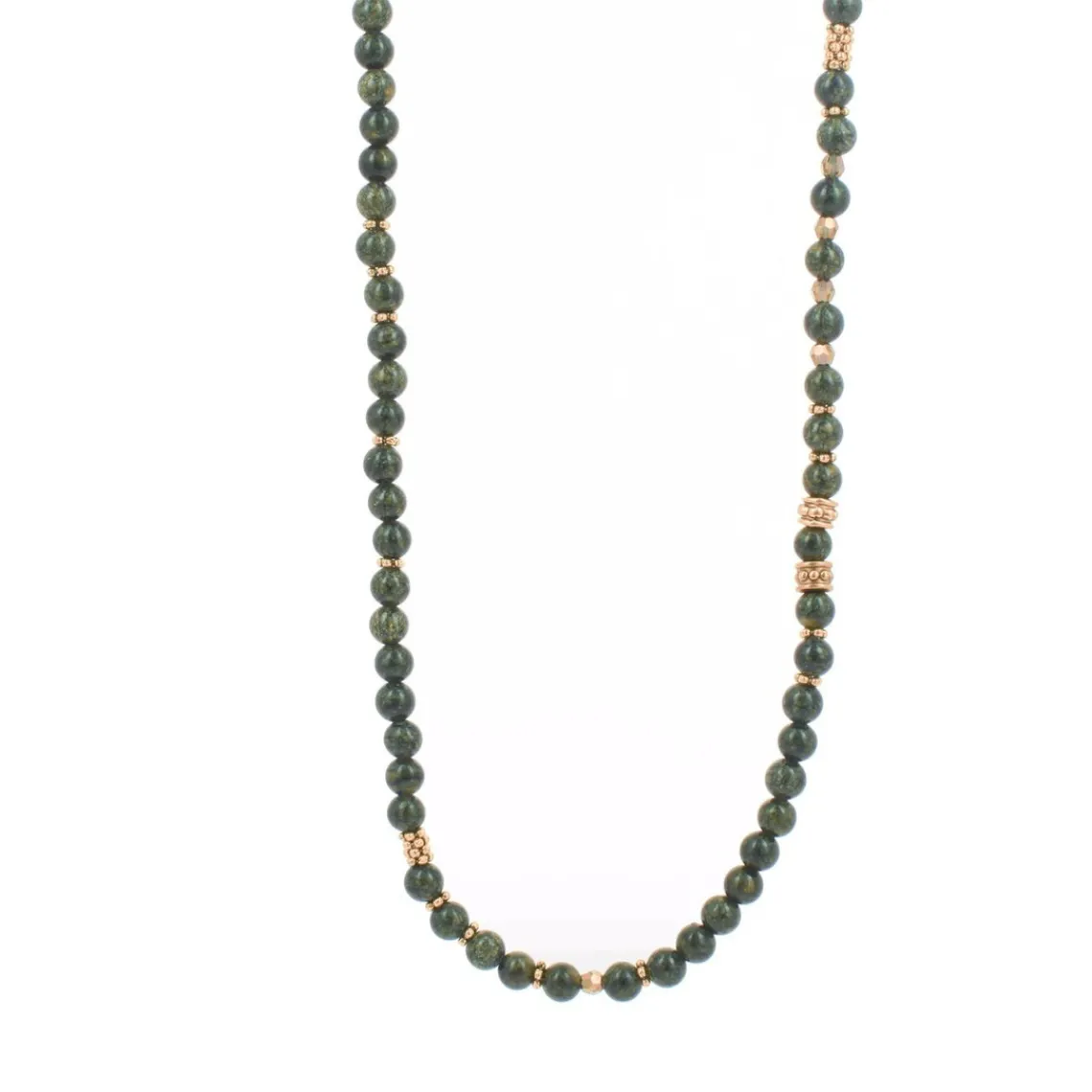 Les Interchangeables Collier et pendentif A59317 - Sautoir Bobo Chic Kaki Fonce Femme | Femme Collier Et Pendentif