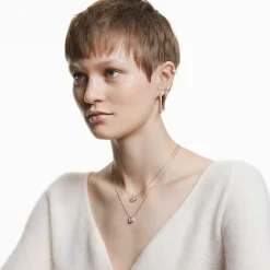 Swarovski Bijoux Collier et pendentif Swarovski 5272364 - Collier et pendentif Cristal Or Rose Femme | Femme Collier Et Pendentif