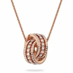 Swarovski Bijoux Collier et pendentif 5419853 - Acier Doré Rose Cristaux Swarovski Femme | Femme Collier Et Pendentif