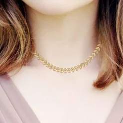 Angèle M Bijoux Collier femme Angèle M - B2881-DORE Acier Doré | Femme Collier Et Pendentif