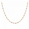 Angèle M Bijoux Collier femme Angèle M - B2394-ROUGE - Acier Doré | Femme Collier Et Pendentif