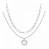 Angèle M Bijoux Collier femme Angèle M B2559 - Acier Argent | Femme Collier Et Pendentif