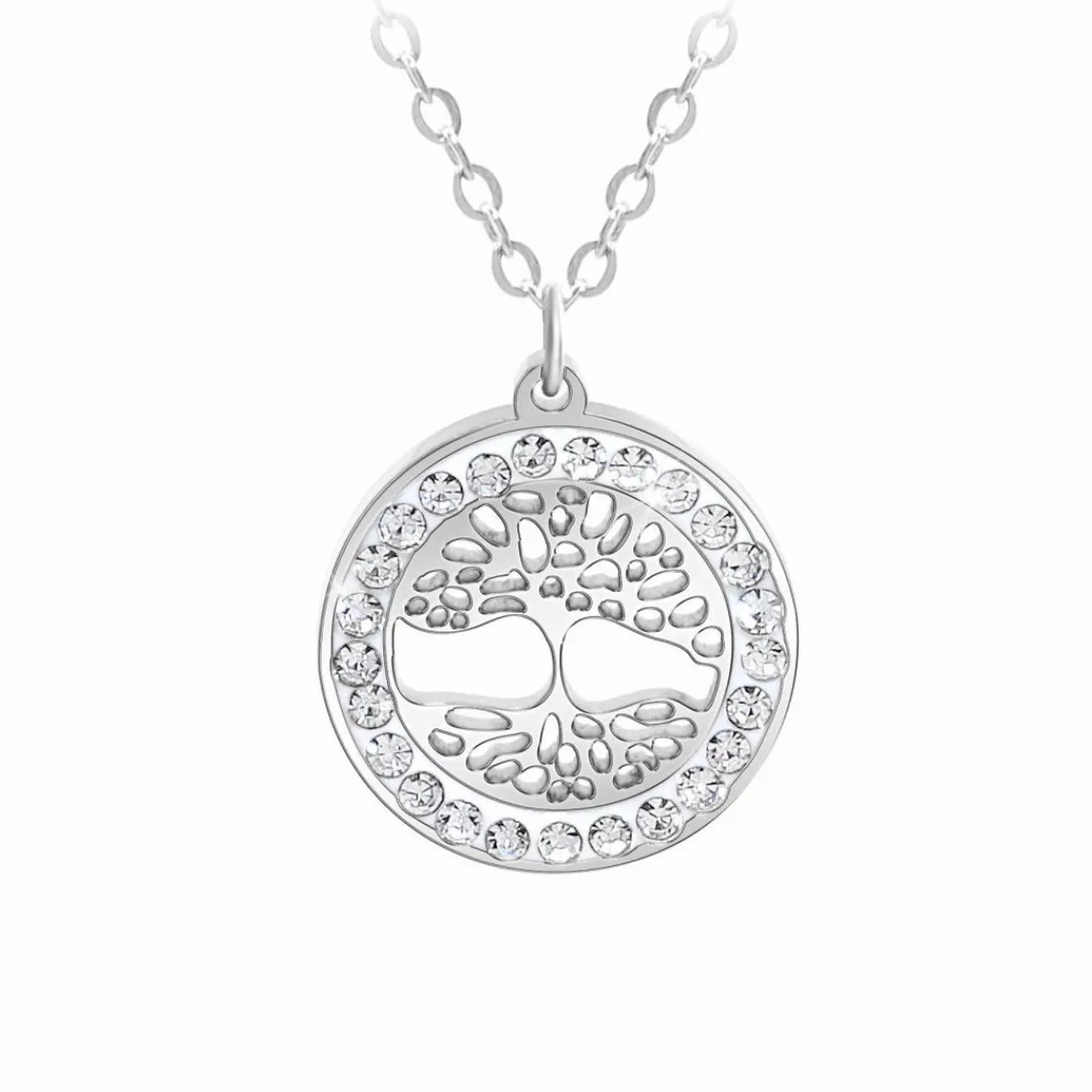Angèle M Bijoux Collier femme Angèle M B2559 - Acier Argent | Femme Collier Et Pendentif