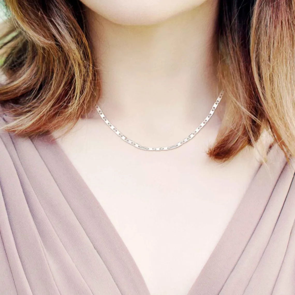 Angèle M Bijoux Collier femme Angèle M B2390-ARGENT - Acier Argent | Femme Collier Et Pendentif