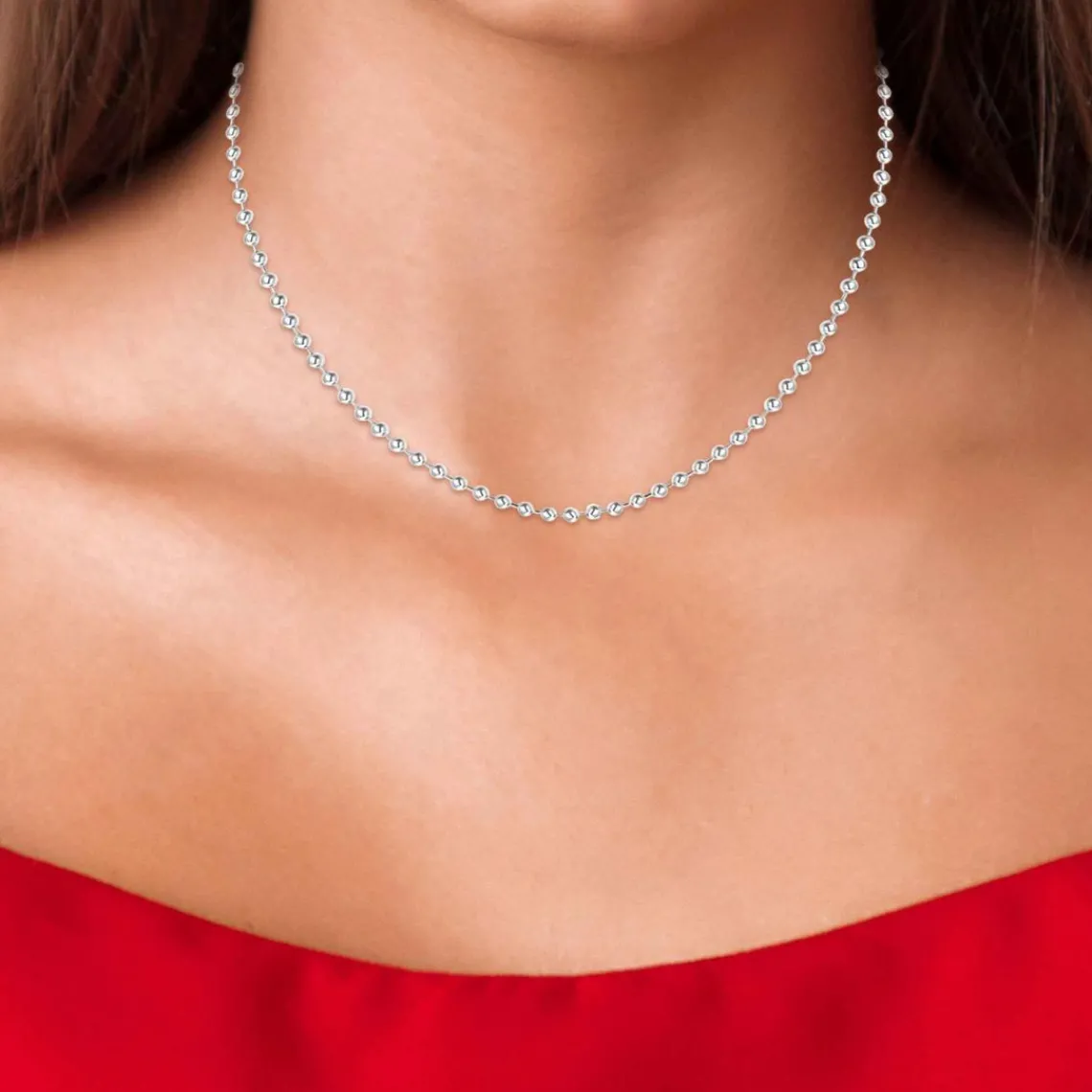 Angèle M Bijoux Collier femme Angèle M B2385-ARGENT - Acier Argent | Femme Collier Et Pendentif