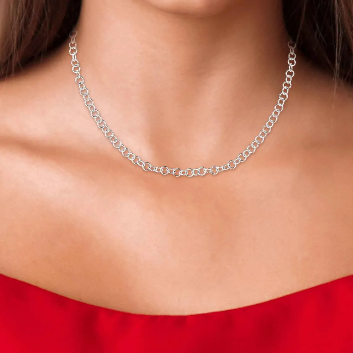 Angèle M Bijoux Collier femme Angèle M B2374-ARGENT - Acier Argent | Femme Collier Et Pendentif