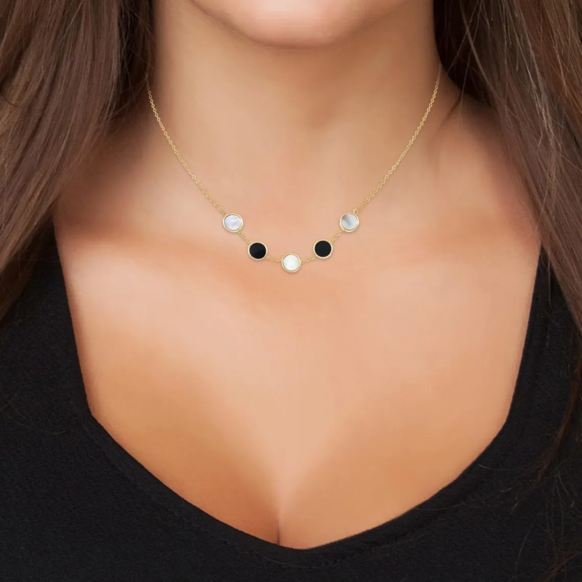 Angèle M Bijoux Collier femme Angèle M B2403-DORE | Femme Collier Et Pendentif