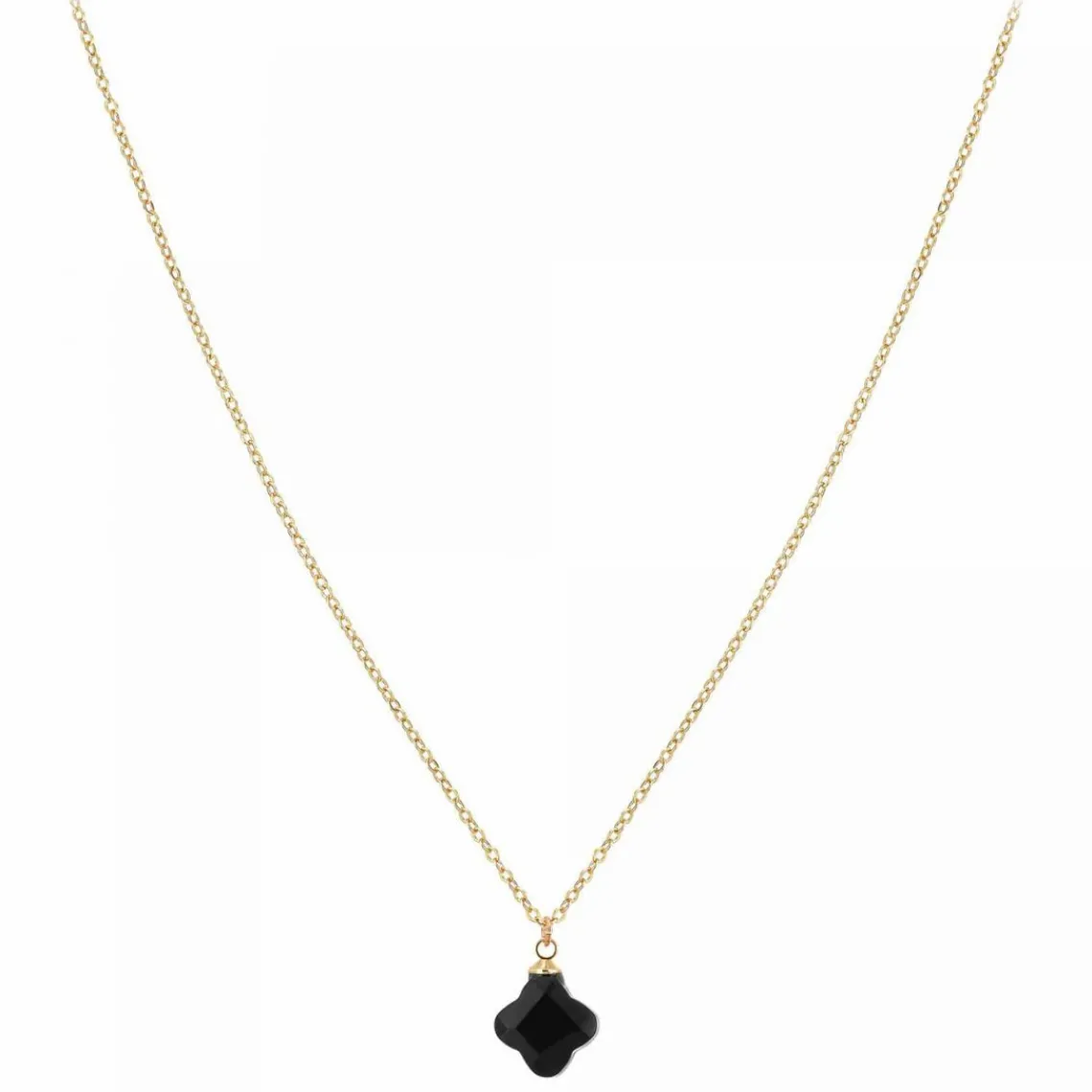 Angèle M Bijoux Collier femme Angèle M B2481-NOIR - Métal Doré | Femme Collier Et Pendentif