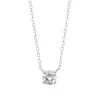 Maison de la Bijouterie Collier femme argent rhodié blanc serti griffe serti griffe classique - VWZ00Y45 | Femme Collier Et Pendentif