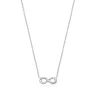 Maison de la Bijouterie Collier femme argent rhodié blanc serti infini griffe - VWZ4WV45 | Femme Collier Et Pendentif