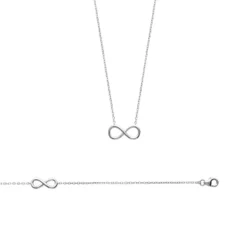 Maison de la Bijouterie Collier femme argent rhodié blanc serti infini griffe - VWZ4WV45 | Femme Collier Et Pendentif