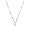 Maison de la Bijouterie Collier femme argent rhodié blanc serti griffe - VW30W345 | Femme Collier Et Pendentif