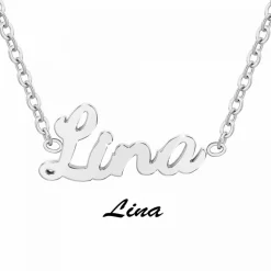 Athème Collier Femme - B2689-ARGENT-LINA Acier Argent | Femme Collier Et Pendentif