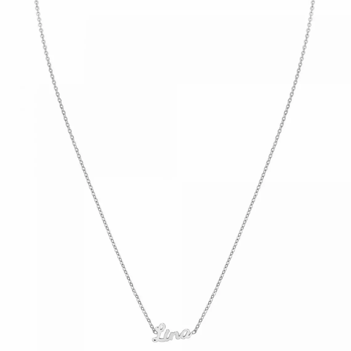 Athème Collier Femme - B2689-ARGENT-LINA Acier Argent | Femme Collier Et Pendentif