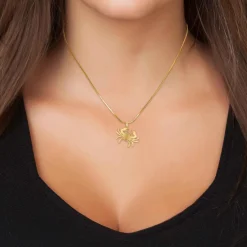 Athème Collier Femme - B2427-CANCER Acier Doré | Femme Collier Et Pendentif