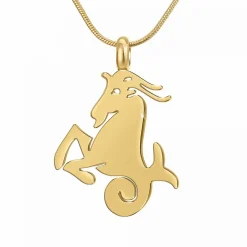 Athème Collier Femme - B2427-CAPRICORNE Acier Doré | Femme Collier Et Pendentif