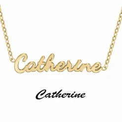 Athème Collier Femme - B2689-DORE-CATHERINE Acier Doré | Femme Collier Et Pendentif