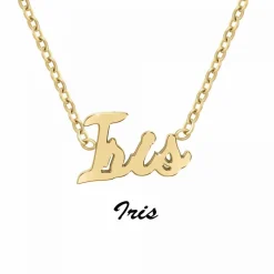 Athème Collier Femme - B2689-DORE-IRIS Acier Doré | Femme Collier Et Pendentif