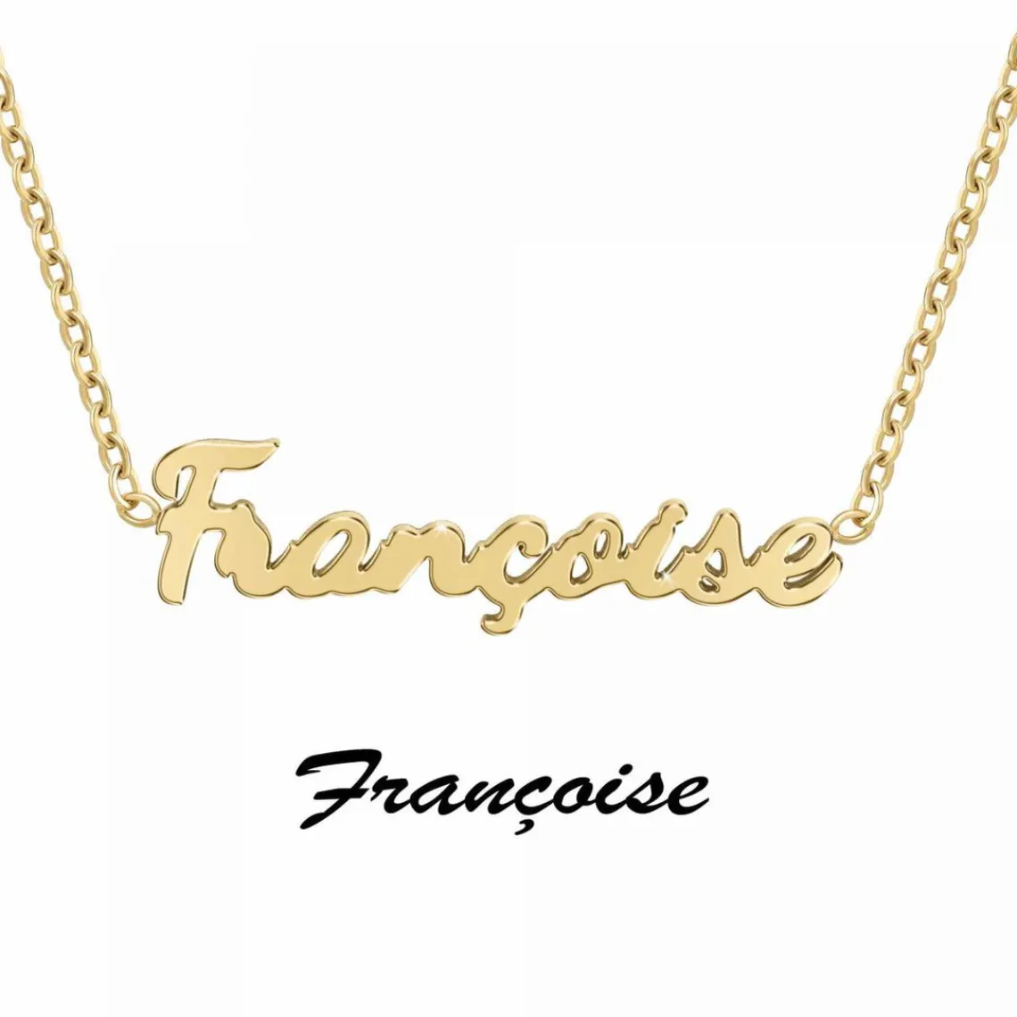 Athème Collier Femme - B2689-DORE-FRANCOISE Acier Doré | Femme Collier Et Pendentif