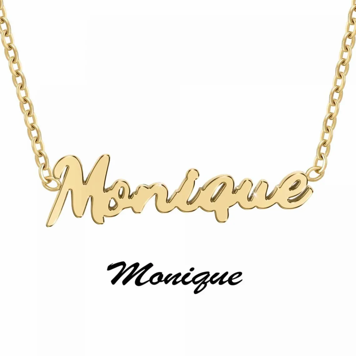 Athème Collier Femme - B2689-DORE-MONIQUE Acier Doré | Femme Collier Et Pendentif