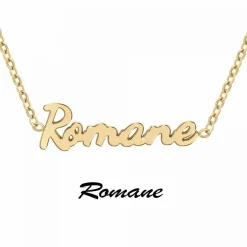 Athème Collier Femme - B2689-DORE-ROMANE Acier Doré | Femme Collier Et Pendentif