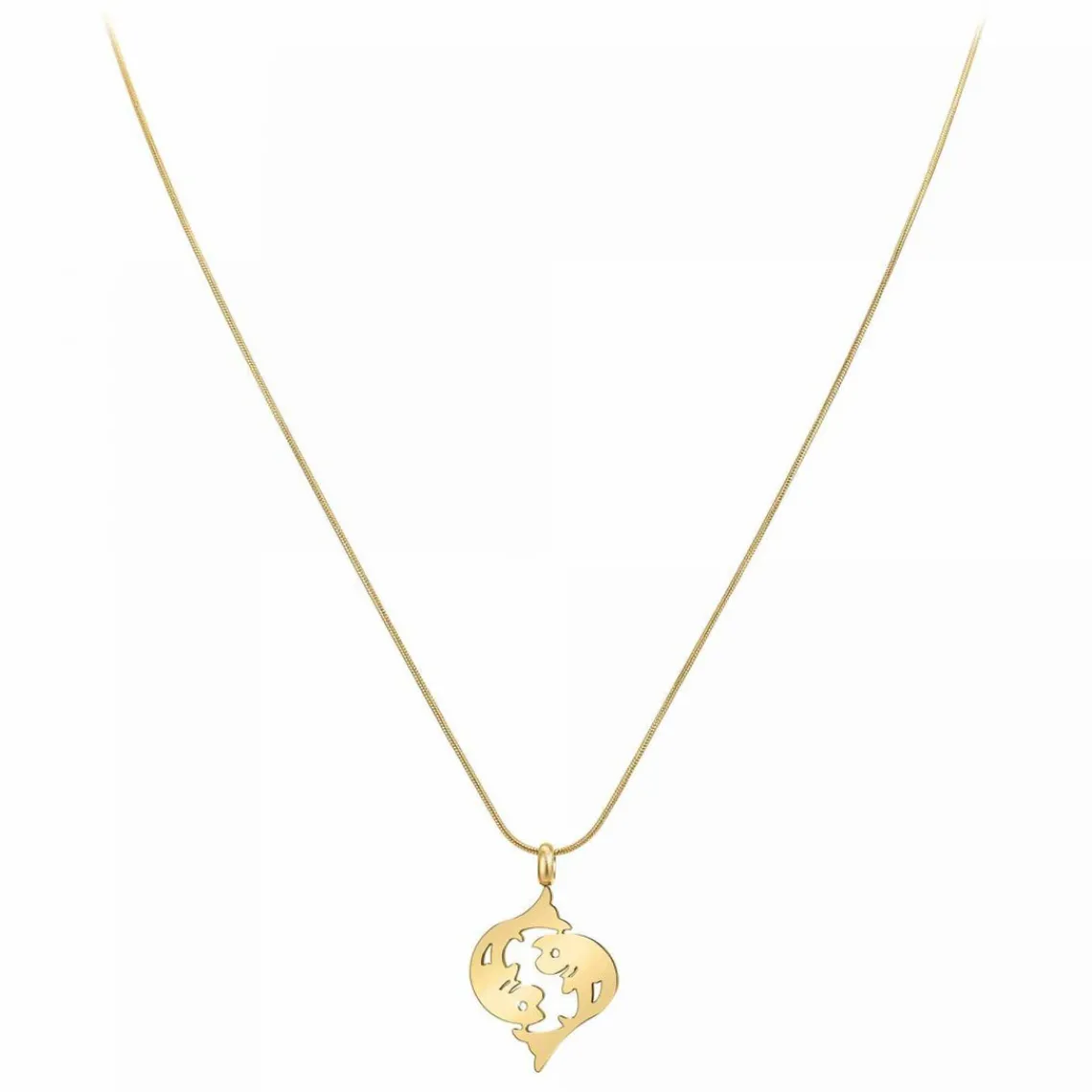 Athème Collier Femme - B2427-POISSON Acier Doré | Femme Collier Et Pendentif