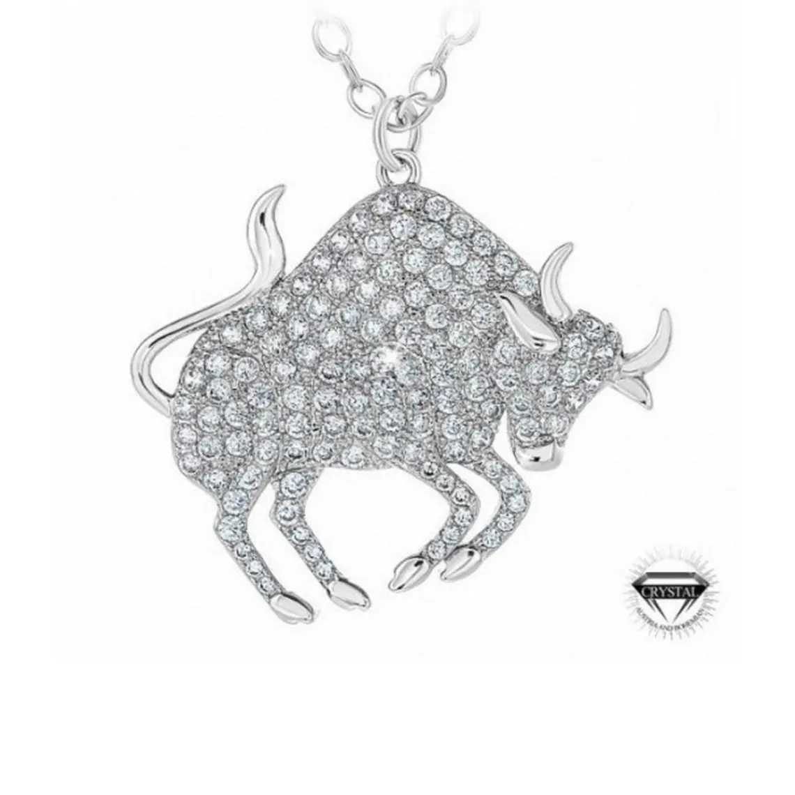 Athème Collier Femme - B2425-TAUREAU Métal Argent | Femme Collier Et Pendentif