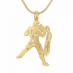 Athème Collier Femme - B2427-VERSEAU Acier Doré | Femme Collier Et Pendentif