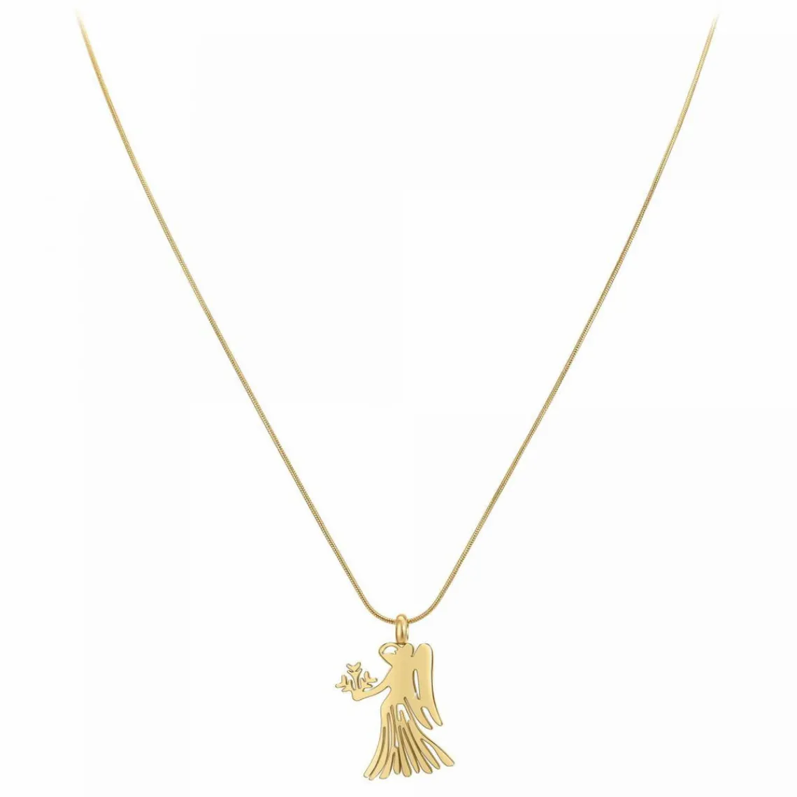 Athème Collier femme - B2427-VIERGE Acier Doré | Femme Collier Et Pendentif